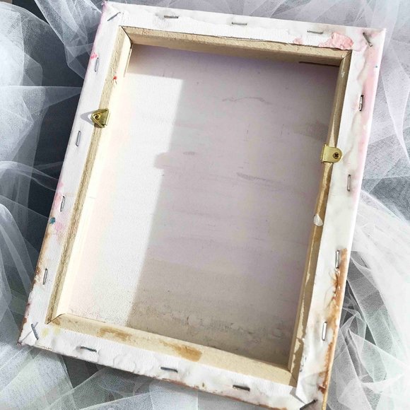 Abstract fluid acrylic wall art with gemstones - Picture 9 of 9